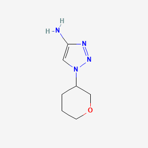 molecular formula C7H12N4O B13086613 1-(Oxan-3-yl)-1H-1,2,3-triazol-4-amine 