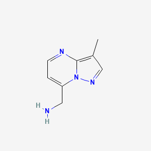 molecular formula C8H10N4 B13086656 {3-Methylpyrazolo[1,5-a]pyrimidin-7-yl}methanamine 