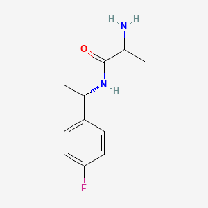 molecular formula C11H15FN2O B13086680 2-amino-N-[(1S)-1-(4-fluorophenyl)ethyl]propanamide 