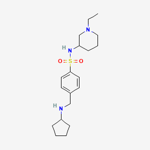 4-((Cyclopentylamino)methyl)-N-(1-ethylpiperidin-3-yl)benzenesulfonamide