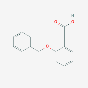 molecular formula C17H18O3 B13086775 2-(2-(Benzyloxy)phenyl)-2-methylpropanoic acid 