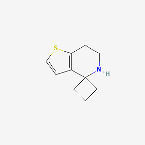 molecular formula C10H13NS B13086788 6',7'-Dihydro-5'H-spiro[cyclobutane-1,4'-thieno[3,2-c]pyridine] 