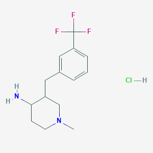 1-Methyl-3-(3-(trifluoromethyl)benzyl)piperidin-4-amine hydrochloride