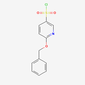 molecular formula C12H10ClNO3S B13086853 6-(Benzyloxy)pyridine-3-sulfonyl chloride 