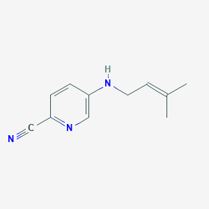 5-[(3-Methylbut-2-en-1-yl)amino]pyridine-2-carbonitrile