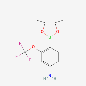 4-(4,4,5,5-Tetramethyl-1,3,2-dioxaborolan-2-yl)-3-(trifluoromethoxy)aniline