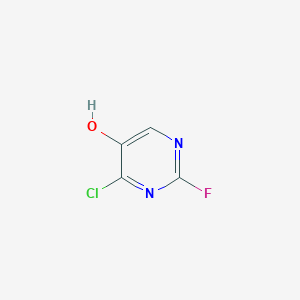 molecular formula C4H2ClFN2O B13086875 4-Chloro-2-fluoropyrimidin-5-ol 