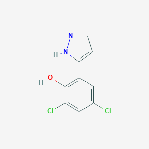 B130869 2,4-dichloro-6-(1H-pyrazol-5-yl)phenol CAS No. 154258-62-5