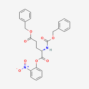 molecular formula C26H24N2O8 B13086922 5-O-benzyl 1-O-(2-nitrophenyl) (2S)-2-(phenylmethoxycarbonylamino)pentanedioate 