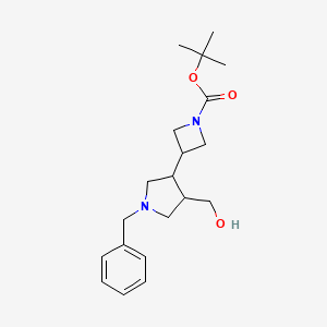 Tert-butyl 3-(1-benzyl-4-(hydroxymethyl)pyrrolidin-3-yl)azetidine-1-carboxylate