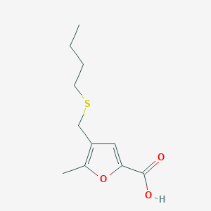 molecular formula C11H16O3S B1308696 4-[(丁硫基)甲基]-5-甲基-2-呋喃甲酸 CAS No. 462075-93-0