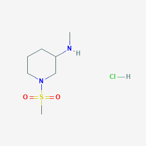 molecular formula C7H17ClN2O2S B13086982 N-Methyl-1-(methylsulfonyl)piperidin-3-amine hydrochloride 