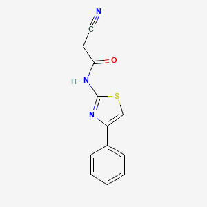 molecular formula C12H9N3OS B1308699 2-氰基-N-(4-苯基-1,3-噻唑-2-基)乙酰胺 CAS No. 31557-89-8