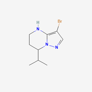 molecular formula C9H14BrN3 B13086996 3-Bromo-7-(propan-2-yl)-4H,5H,6H,7H-pyrazolo[1,5-a]pyrimidine 