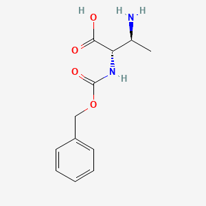 molecular formula C12H16N2O4 B13087022 (2S,3S)-3-Amino-2-(((benzyloxy)carbonyl)amino)butanoic acid 