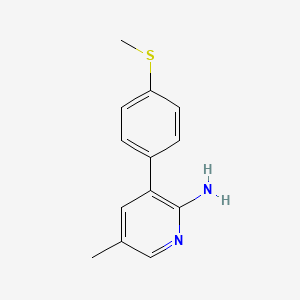 5-Methyl-3-(4-(methylthio)phenyl)pyridin-2-amine