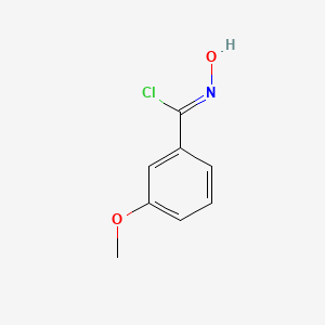 molecular formula C8H8ClNO2 B13087105 N-Hydroxy-3-methoxybenzimidoylchloride 