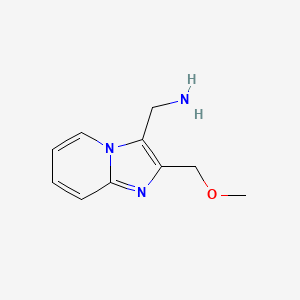 molecular formula C10H13N3O B13087110 [2-(Methoxymethyl)imidazo[1,2-a]pyridin-3-yl]methanamine 