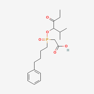 2-(((2-Methyl-4-oxohexan-3-yl)oxy)(4-phenylbutyl)phosphoryl)aceticacid