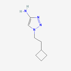 molecular formula C8H14N4 B13087196 1-(2-Cyclobutylethyl)-1H-1,2,3-triazol-4-amine 