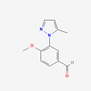 4-Methoxy-3-(5-methyl-1H-pyrazol-1-YL)benzaldehyde