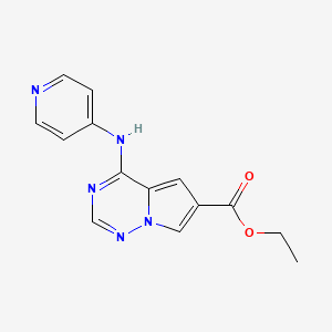 Ethyl 4-(pyridin-4-ylamino)pyrrolo[2,1-f][1,2,4]triazine-6-carboxylate