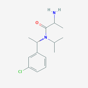 molecular formula C14H21ClN2O B13087275 2-Amino-N-((S)-1-(3-chlorophenyl)ethyl)-N-isopropylpropanamide 