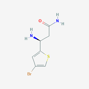 (3S)-3-amino-3-(4-bromothiophen-2-yl)propanamide