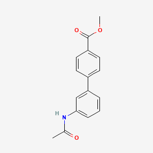 molecular formula C16H15NO3 B13087295 Methyl 3'-(acetylamino)[1,1'-biphenyl]-4-carboxylate 