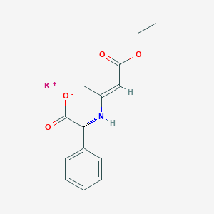 molecular formula C14H16KNO4 B130873 苯乙酸钾（R）-[(3-乙氧基-1-甲基-3-氧代-1-烯基)氨基] CAS No. 1262750-76-4