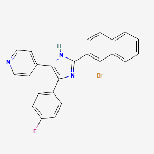 4-(2-(1-Bromonaphthalen-2-yl)-4-(4-fluorophenyl)-1H-imidazol-5-yl)pyridine