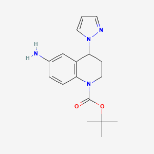 tert-butyl 6-amino-4-(1H-pyrazol-1-yl)-3,4-dihydroquinoline-1(2H)-carboxylate