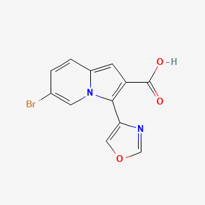 6-Bromo-3-(oxazol-4-yl)indolizine-2-carboxylic acid