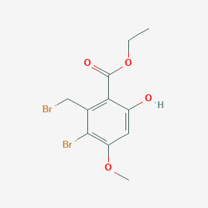 Ethyl 3-bromo-2-(bromomethyl)-6-hydroxy-4-methoxybenzoate