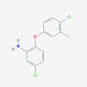 molecular formula C13H11Cl2NO B1308732 5-氯-2-(4-氯-3-甲基苯氧基)苯胺 CAS No. 90207-16-2