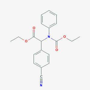 Ethyl 2-(4-cyanophenyl)-2-((ethoxycarbonyl)(phenyl)amino)acetate