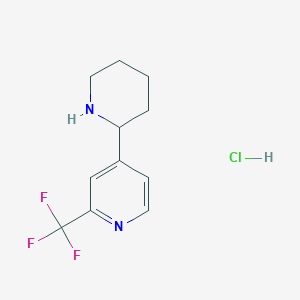 4-(Piperidin-2-yl)-2-(trifluoromethyl)pyridine hydrochloride