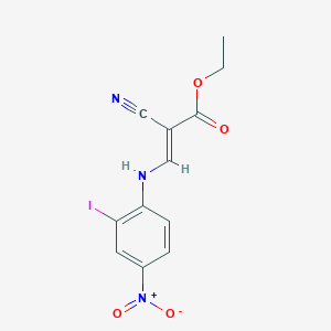 Ethyl2-cyano-3-((2-iodo-4-nitrophenyl)amino)acrylate