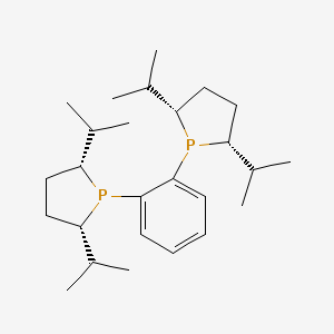 molecular formula C26H44P2 B13087413 1,2-Bis((2R,5R)-2,5-diisopropylphospholan-1-yl)benzene 