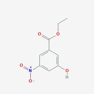 molecular formula C9H9NO5 B13087436 Ethyl 3-hydroxy-5-nitrobenzoate 