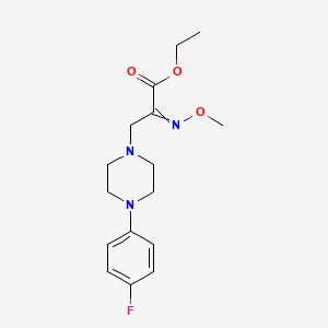 molecular formula C16H22FN3O3 B1308745 Ethyl 3-[4-(4-fluorophenyl)piperazino]-2-(methoxyimino)propanoate 