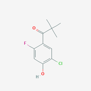 1-(5-Chloro-2-fluoro-4-hydroxyphenyl)-2,2-dimethylpropan-1-one