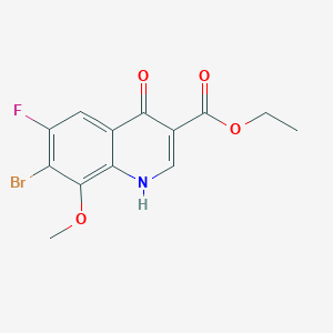 Ethyl 7-bromo-6-fluoro-4-hydroxy-8-methoxyquinoline-3-carboxylate