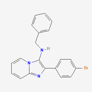 molecular formula C20H16BrN3 B13087466 N-Benzyl-2-(4-bromophenyl)imidazo[1,2-A]pyridin-3-amine 