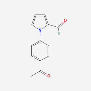 molecular formula C13H11NO2 B1308747 1-(4-Acetyl-phenyl)-1H-pyrrole-2-carbaldehyde CAS No. 439094-81-2