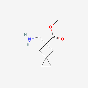 molecular formula C9H15NO2 B13087472 Methyl 5-(aminomethyl)spiro[2.3]hexane-5-carboxylate 