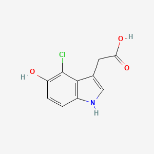 molecular formula C10H8ClNO3 B13087493 4-Chloro-5-hydroxyindole-3-acetic acid 