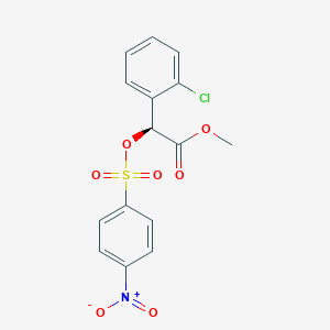 molecular formula C15H12ClNO7S B13087504 methyl (2S)-2-(2-chlorophenyl)-2-(4-nitrophenyl)sulfonyloxyacetate 