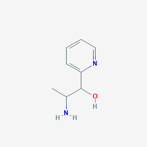 molecular formula C8H12N2O B13087527 2-Amino-1-(pyridin-2-yl)propan-1-ol 