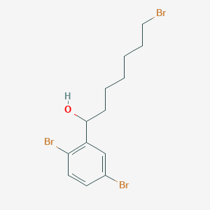 7-Bromo-1-(2,5-dibromophenyl)heptan-1-OL